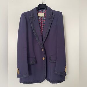 Gucci Navy Blue Single Breasted Blazer Jacket women’s size 38/ US 2